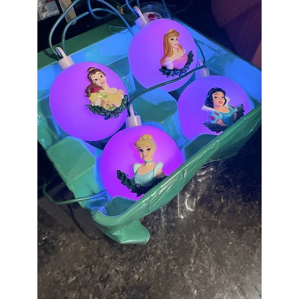 Gemmy Disney OG PRINCESS Color Change String Lights Electric Plug Or Battery VTG